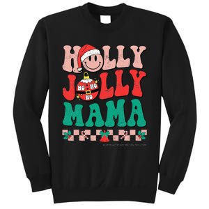 Groovy Retro Christmas Hippie Have A Holly Xmas Jolly Mama Sweatshirt