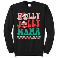 Groovy Retro Christmas Hippie Have A Holly Xmas Jolly Mama Tall Sweatshirt