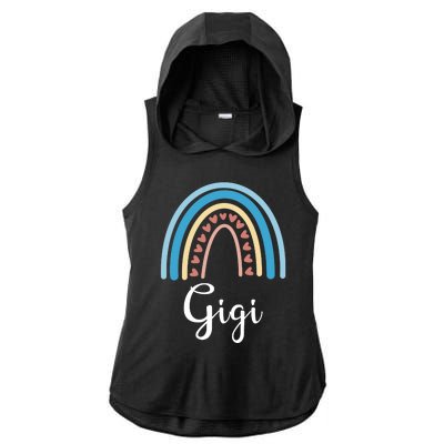 Gigi Rainbow Cute Gift For Grandma Ladies PosiCharge Tri-Blend Wicking Draft Hoodie Tank