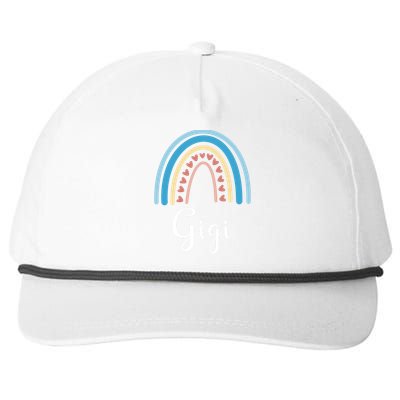 Gigi Rainbow Cute Gift For Grandma Snapback Five-Panel Rope Hat