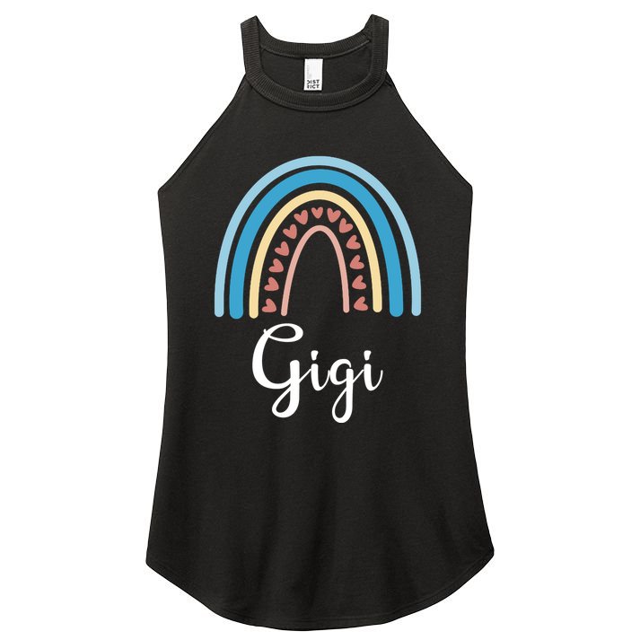 Gigi Rainbow Cute Gift For Grandma Women's Perfect Tri Rocker Tank