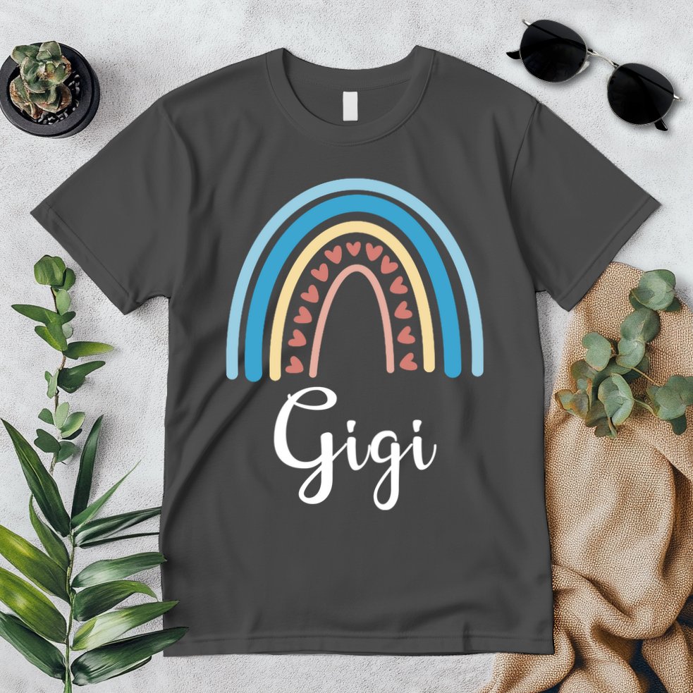 Gigi Rainbow Cute Gift For Grandma Premium T-Shirt