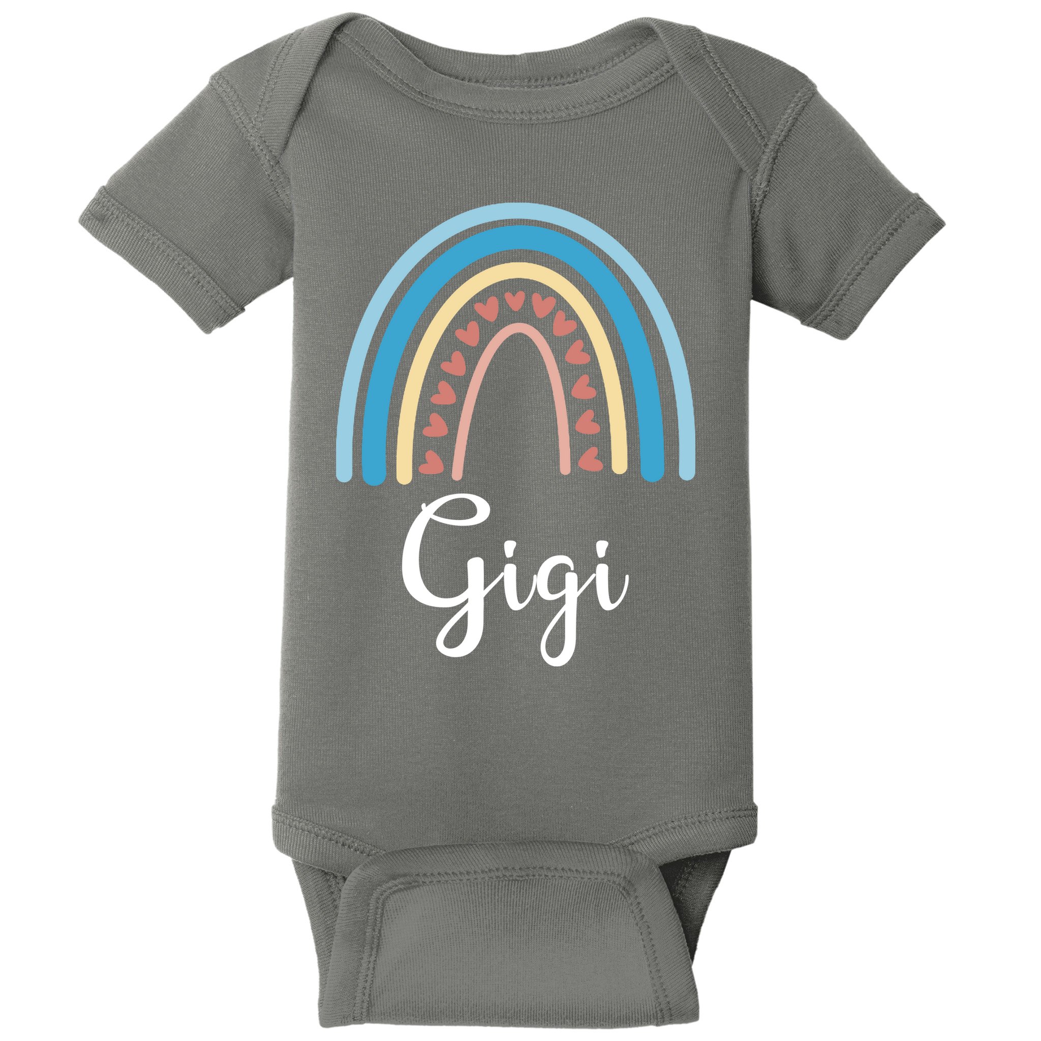 Gigi Rainbow Cute Gift For Grandma Baby Bodysuit