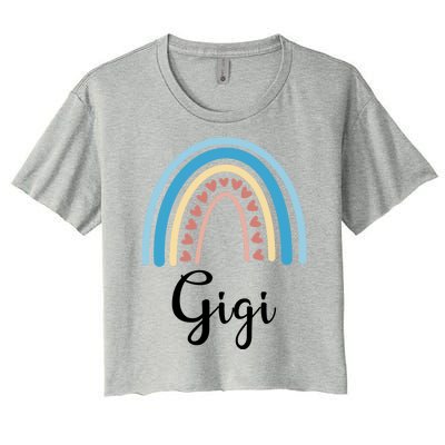 Gigi Rainbow Cute Gift For Grandma Women's Crop Top Tee