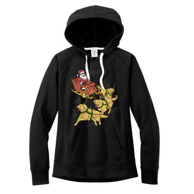 Golden Retriever Christmas Gift Women's Fleece Hoodie