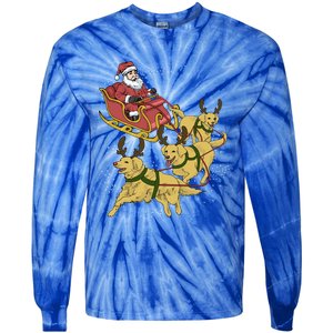 Golden Retriever Christmas Gift Tie-Dye Long Sleeve Shirt