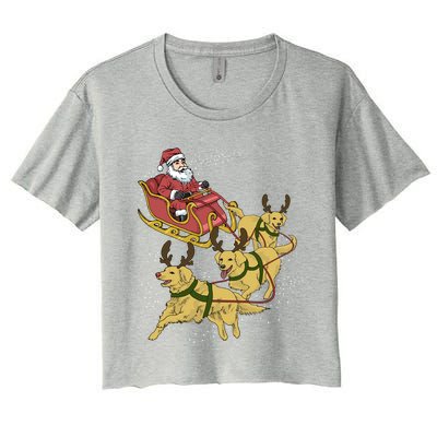 Golden Retriever Christmas Gift Women's Crop Top Tee