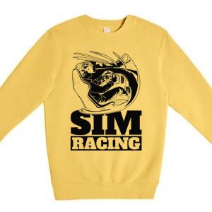 Gaming Racer Car Simulation Race Sim Racing Premium Crewneck Sweatshirt