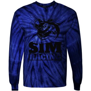 Gaming Racer Car Simulation Race Sim Racing Tie-Dye Long Sleeve Shirt