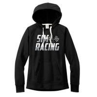 Gaming Racer Car Race Simulation Sim Racing Women's Fleece Hoodie