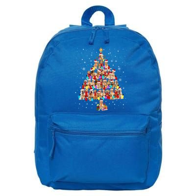 Golden Retrievers Christmas Tree XMas Lights Dog Lover Great Gift 16 in Basic Backpack