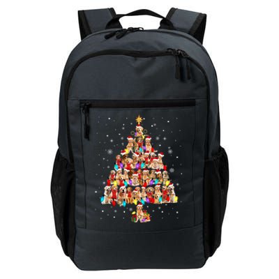 Golden Retrievers Christmas Tree XMas Lights Dog Lover Great Gift Daily Commute Backpack