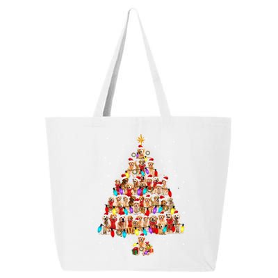 Golden Retrievers Christmas Tree XMas Lights Dog Lover Great Gift 25L Jumbo Tote