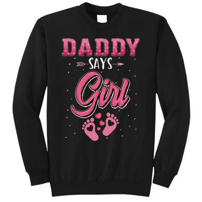 Gender reveal daddy dad matching family set Sweatshirt