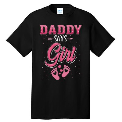 Gender reveal daddy dad matching family set Tall T-Shirt