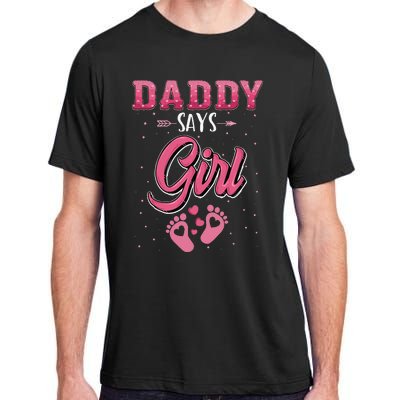 Gender reveal daddy dad matching family set Adult ChromaSoft Performance T-Shirt