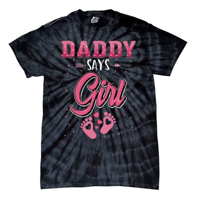 Gender reveal daddy dad matching family set Tie-Dye T-Shirt