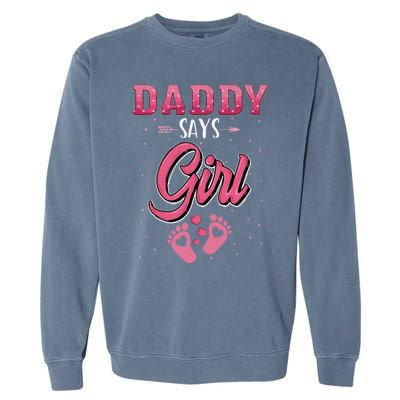 Gender reveal daddy dad matching family set Garment-Dyed Sweatshirt