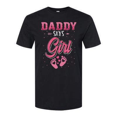 Gender reveal daddy dad matching family set Softstyle CVC T-Shirt