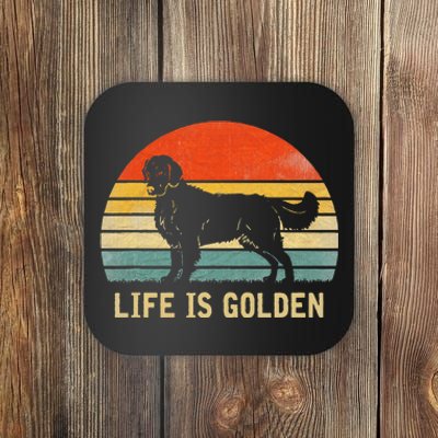 Golden Retriever Dog Life Is Golden Coaster