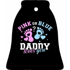 Gender Reveal Daddy Dad Ceramic Bell Ornament