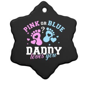 Gender Reveal Daddy Dad Ceramic Star Ornament