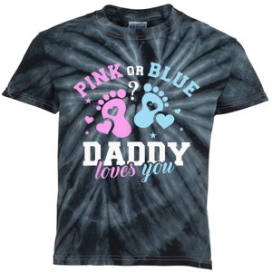 Gender Reveal Daddy Dad Kids Tie-Dye T-Shirt