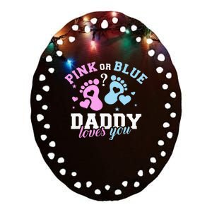 Gender Reveal Daddy Dad Ceramic Oval Ornament