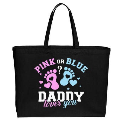 Gender Reveal Daddy Dad Cotton Canvas Jumbo Tote