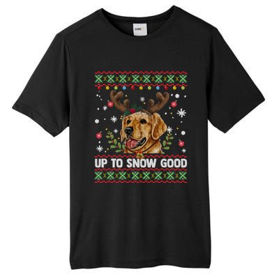 Golden Retriever Dog Reindeer Christmas Gift Ugly Sweater Gift Tall Fusion ChromaSoft Performance T-Shirt