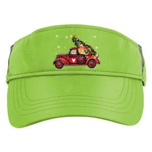 Golden Retriever Dog Love Red Pickup Truck Christmas Gift Adult Drive Performance Visor