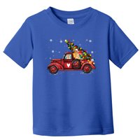 Golden Retriever Dog Love Red Pickup Truck Christmas Gift Toddler T-Shirt