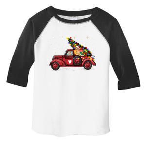 Golden Retriever Dog Love Red Pickup Truck Christmas Gift Toddler Fine Jersey T-Shirt