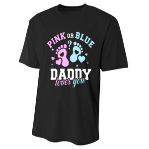 Gender Reveal Daddy Dad Performance Sprint T-Shirt