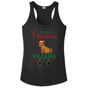 Golden Retriever Dog Xmas Light This Is My Christmas Pajama Gift Ladies PosiCharge Competitor Racerback Tank