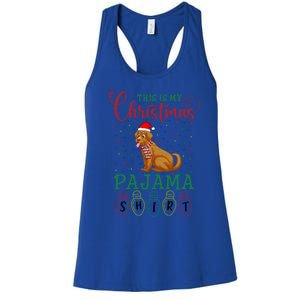 Golden Retriever Dog Xmas Light This Is My Christmas Pajama Gift Women's Racerback Tank