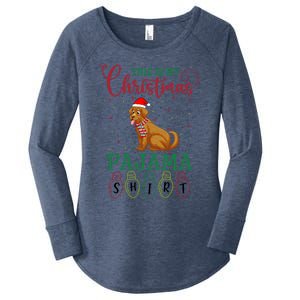 Golden Retriever Dog Xmas Light This Is My Christmas Pajama Gift Women's Perfect Tri Tunic Long Sleeve Shirt