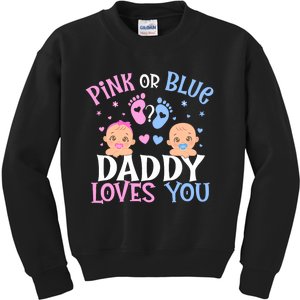 Gender Reveal Daddy Dad Loves You Kids Sweatshirt