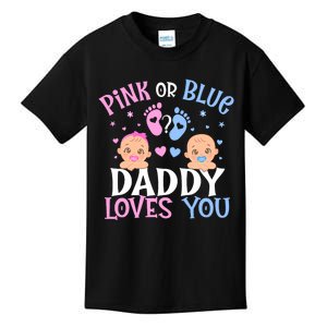 Gender Reveal Daddy Dad Loves You Kids T-Shirt