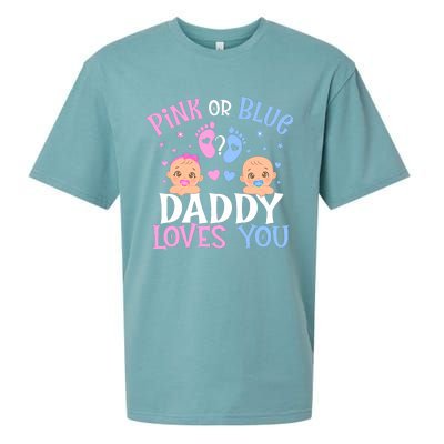 Gender Reveal Daddy Dad Loves You Sueded Cloud Jersey T-Shirt