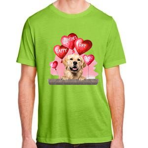 Golden Retriever Dog Happy Valentines Day Pet Dog Lover Funny Gift Adult ChromaSoft Performance T-Shirt