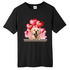 Golden Retriever Dog Happy Valentines Day Pet Dog Lover Funny Gift Tall Fusion ChromaSoft Performance T-Shirt