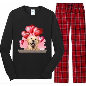 Golden Retriever Dog Happy Valentines Day Pet Dog Lover Funny Gift Long Sleeve Pajama Set