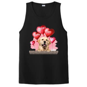 Golden Retriever Dog Happy Valentines Day Pet Dog Lover Funny Gift PosiCharge Competitor Tank