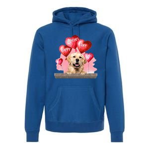 Golden Retriever Dog Happy Valentines Day Pet Dog Lover Funny Gift Premium Hoodie