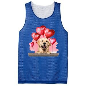 Golden Retriever Dog Happy Valentines Day Pet Dog Lover Funny Gift Mesh Reversible Basketball Jersey Tank