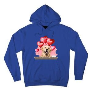 Golden Retriever Dog Happy Valentines Day Pet Dog Lover Funny Gift Tall Hoodie