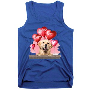 Golden Retriever Dog Happy Valentines Day Pet Dog Lover Funny Gift Tank Top