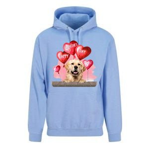 Golden Retriever Dog Happy Valentines Day Pet Dog Lover Funny Gift Unisex Surf Hoodie