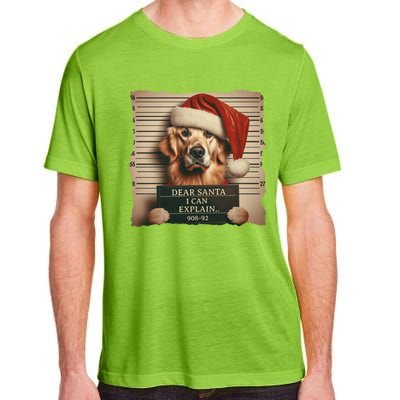 Golden Retriever Dogs Christmas Dear Santa I Can Explain Gift Adult ChromaSoft Performance T-Shirt